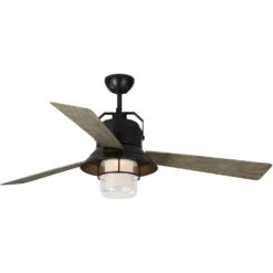 Boynton 54 Inch Antique Bronze With Light Grey Weathered Oak Blades Outdoor Ceiling Fan