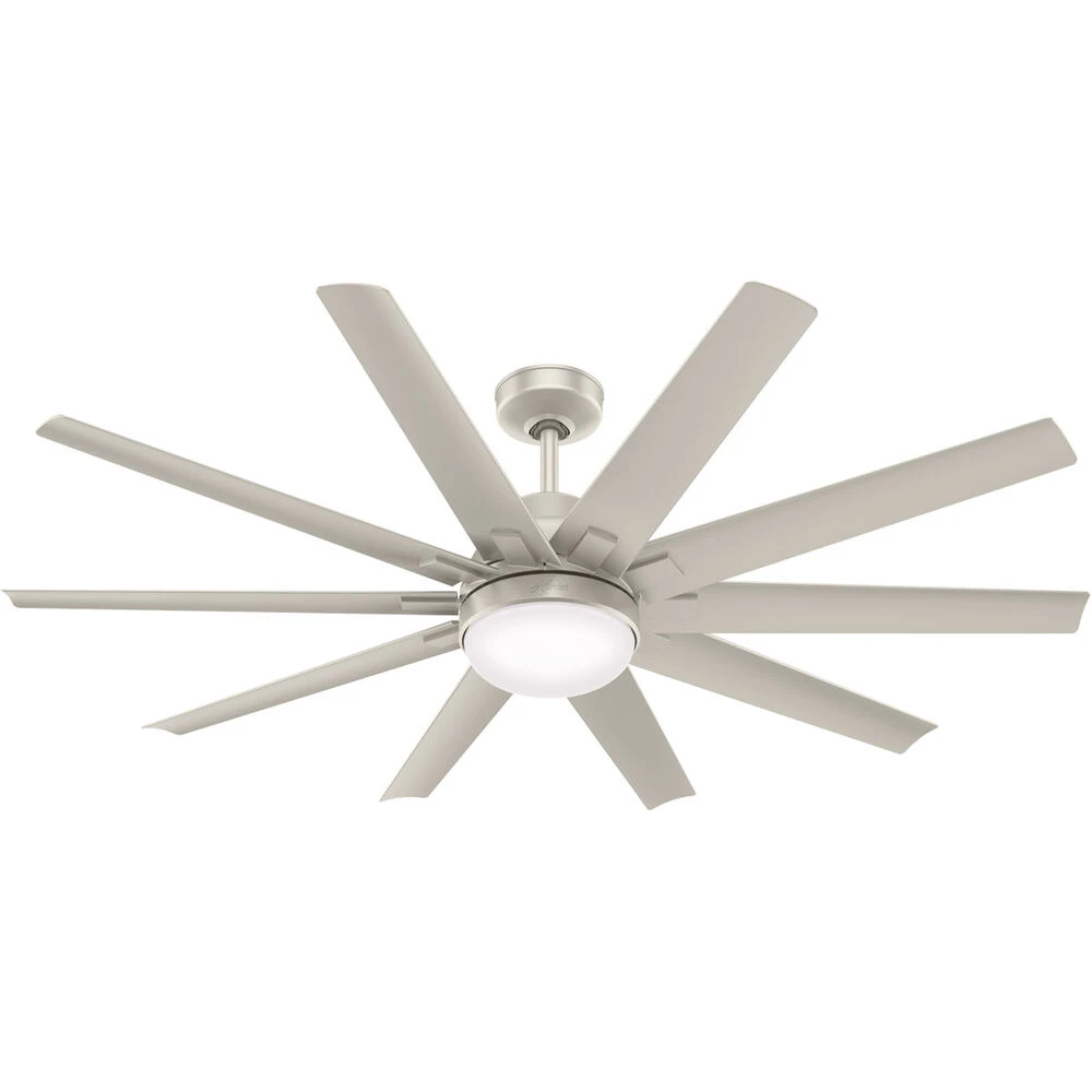 Overton 60 Inch Matte Nickel Outdoor Ceiling Fan