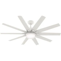 Overton 60 Inch Matte White Outdoor Ceiling Fan