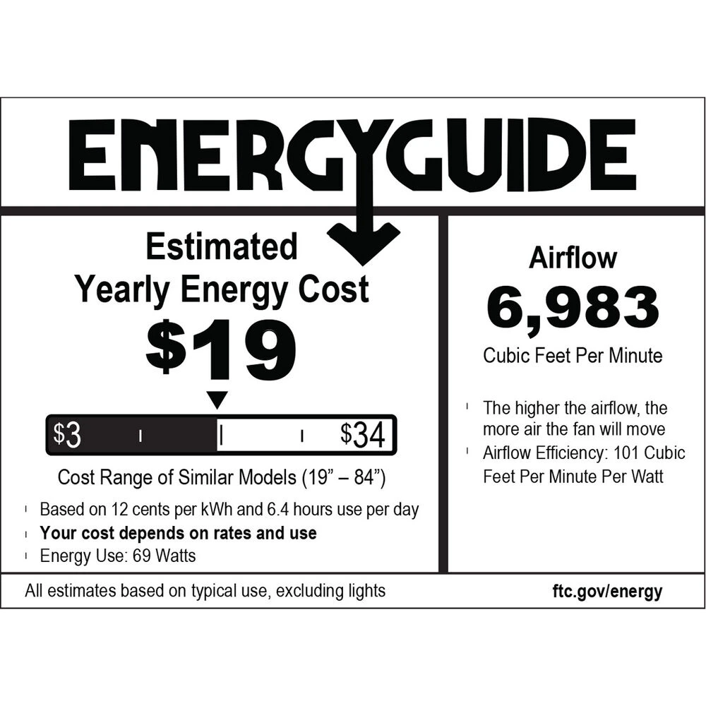 HFC 72 Inch Matte Black Outdoor Ceiling Fan - Image 2