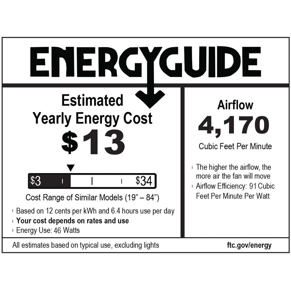 Key Biscayne 54 Inch Onyx Bengal With Barnwood/Drifted Oak Blades Outdoor Ceiling Fan - Image 2