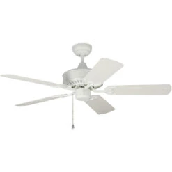 Haven 44 Inch Matte White With Matte White ABS Blades Outdoor Ceiling Fan