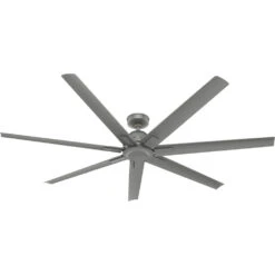 Downtown 72 Inch Matte Silver Outdoor Ceiling Fan