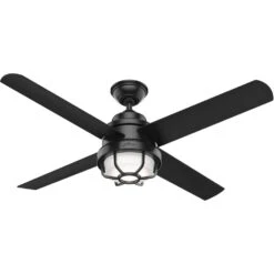 Searow 54 Inch Matte Black Outdoor Ceiling Fan