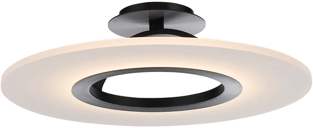 DweLED By WAC FM-21720-BK Elektron Contemporary Black LED 20" Flush Mount Light Fixture