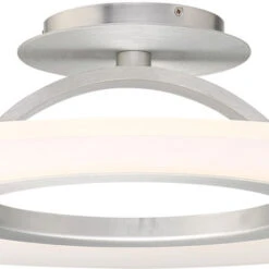 DweLED By WAC FM-21728-AL Elektron Modern Brushed Aluminum LED 28" Ceiling Light Fixture