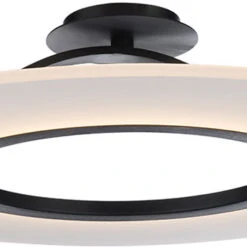 DweLED By WAC FM-21728-BK Elektron Modern Black LED 28" Ceiling Light