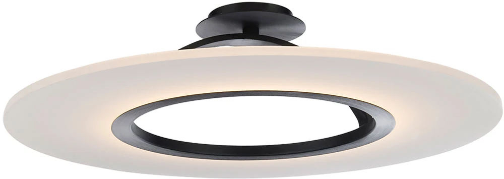 DweLED By WAC FM-21728-BK Elektron Modern Black LED 28" Ceiling Light