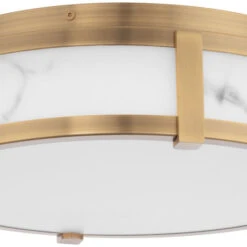DweLED By WAC FM-27214-AB Constantine Contemporary Aged Brass LED 14" Flush Mount Lighting