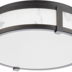 DweLED By WAC FM-27214-BK Constantine Contemporary Black LED 14" Flush Mount Lighting