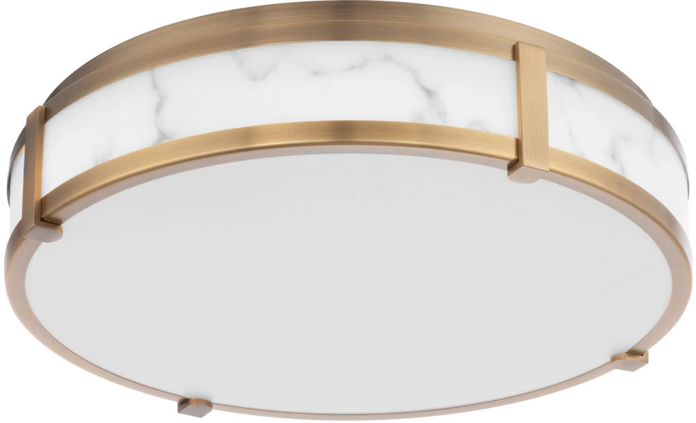 DweLED By WAC FM-27218-AB Constantine Modern Aged Brass LED 18" Overhead Lighting