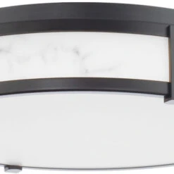 DweLED By WAC FM-27218-BK Constantine Modern Black LED 18" Ceiling Light Fixture