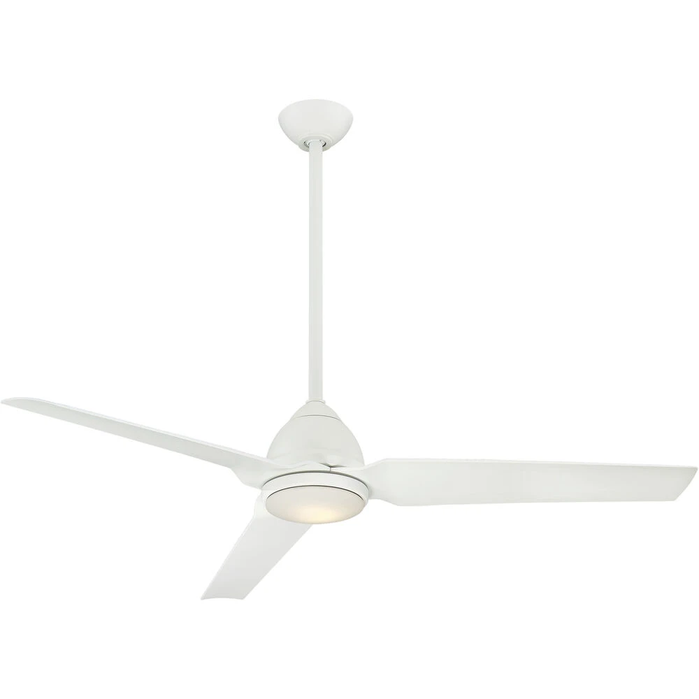 Java 54 Inch Flat White Outdoor Ceiling Fan