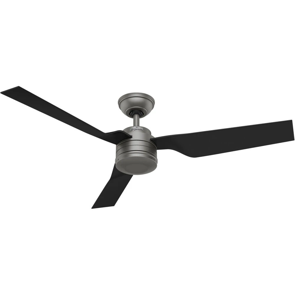 Cabo Frio 52 Inch Matte Silver With Matte Black Blades Outdoor Ceiling Fan