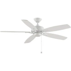 Aire Deluxe 52 Inch Matte White Indoor/Outdoor Ceiling Fan