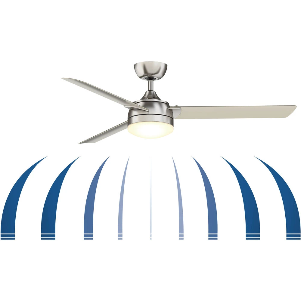 Xeno 56 Inch Brushed Nickel Indoor/Outdoor Ceiling Fan - Image 7