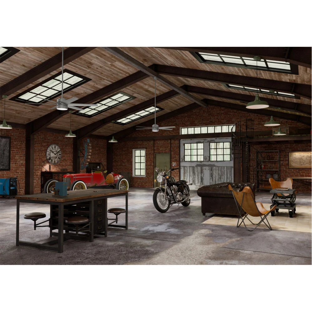 Solaria 60 Inch Matte Silver Outdoor Ceiling Fan - Image 3