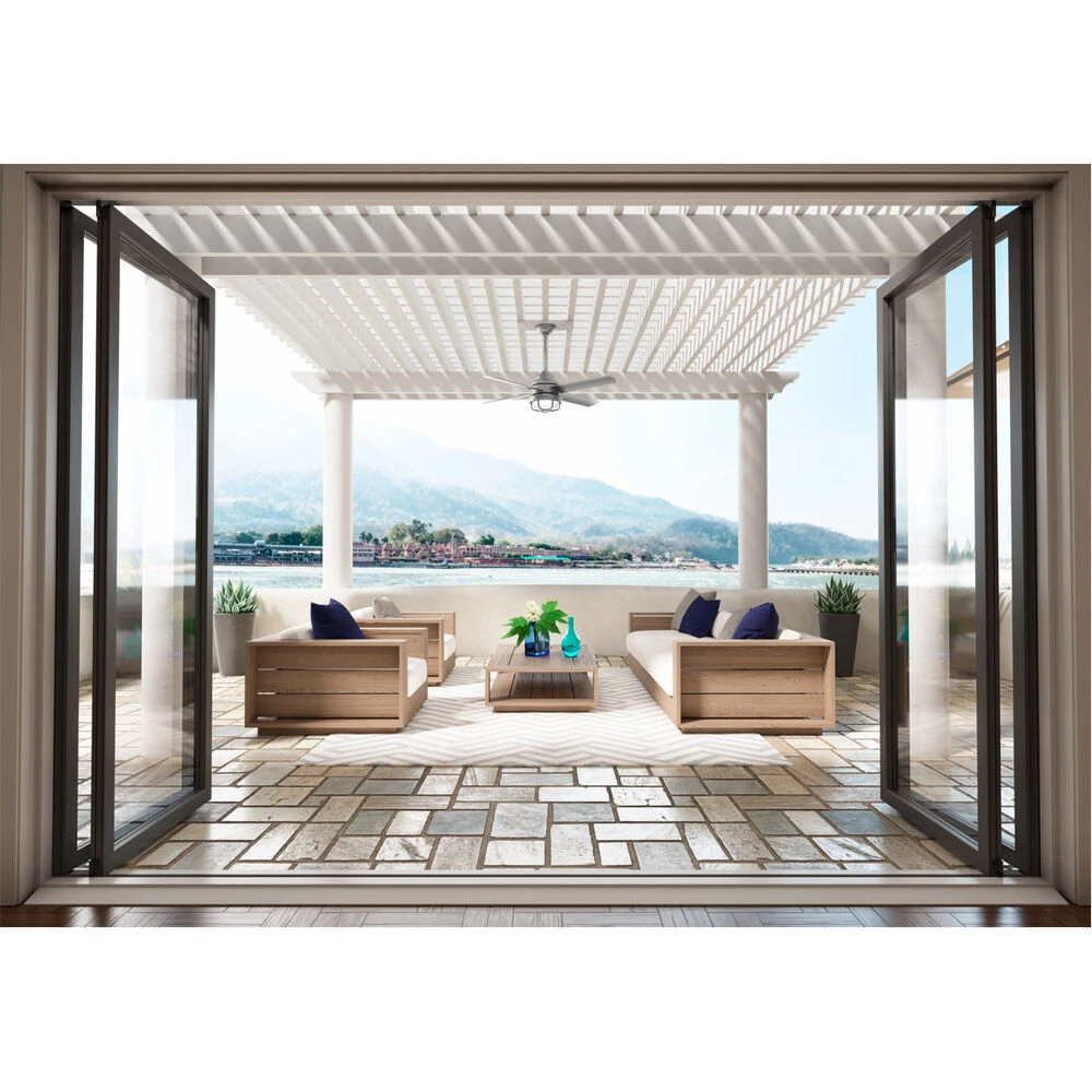 Searow 54 Inch Matte Silver Outdoor Ceiling Fan - Image 3