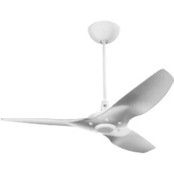 Haiku 52 Inch White With Brushed Aluminum Blades Outdoor Ceiling Fan