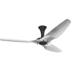 Haiku 60 Inch Black With Brushed Aluminum Blades Outdoor Ceiling Fan