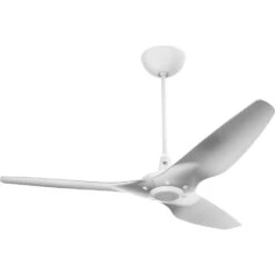Haiku 60 Inch White With Brushed Aluminum Blades Outdoor Ceiling Fan