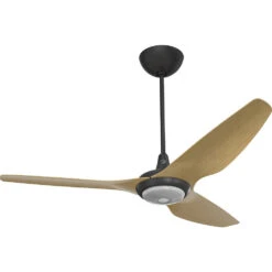 Haiku 60 Inch Black With Caramel Wood Grain Blades Outdoor Ceiling Fan