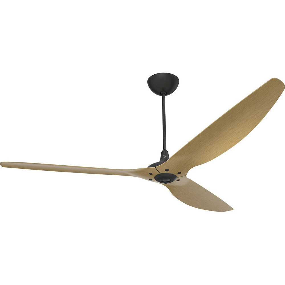 Haiku 84 Inch Black With Caramel Wood Grain Blades Outdoor Ceiling Fan