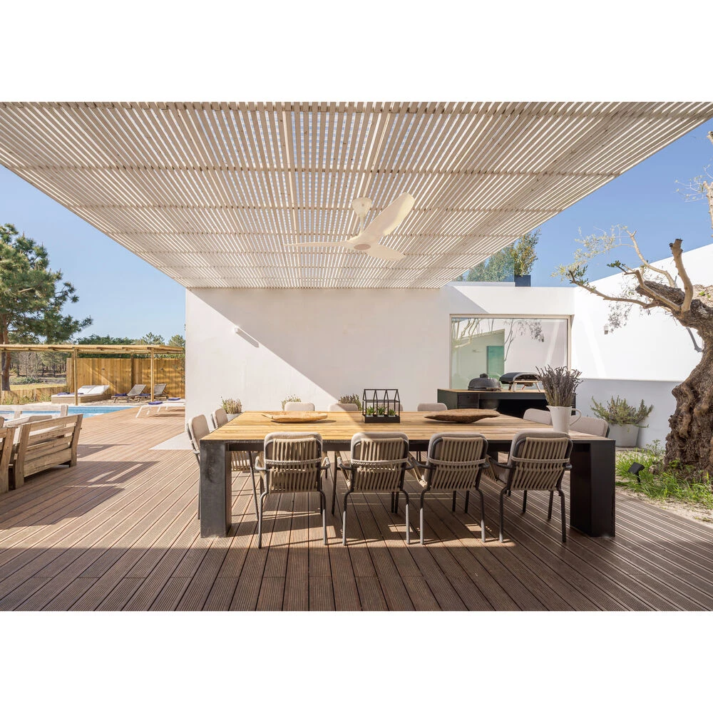 Haiku L 52 Inch White With Matte Black Blades Outdoor Ceiling Fan - Image 3