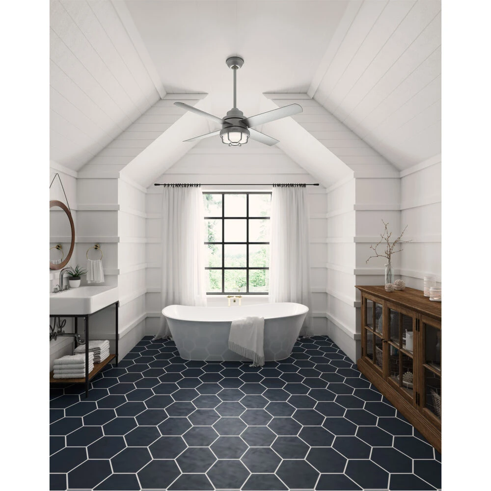 Searow 54 Inch Matte Silver Outdoor Ceiling Fan - Image 4