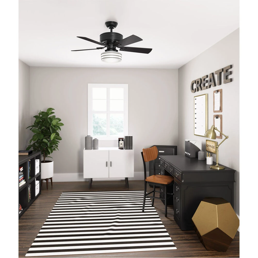 Cedar Key 44 Inch Matte Black With Barnwood/Black Willow Blades Outdoor Ceiling Fan - Image 4