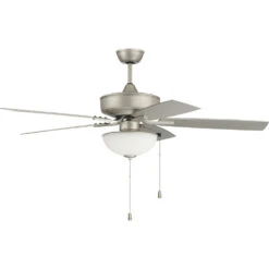 Pro Plus 211 52 Inch Painted Nickel With Brushed Nickel Blades Outdoor Contractor Fan