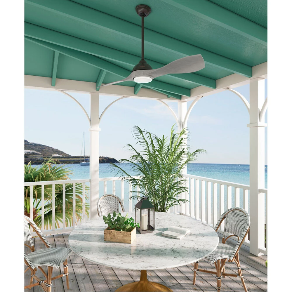 Milstream 56 Inch Noble Bronze With Weathered Beach Wood Blades Outdoor Ceiling Fan - Image 3