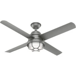Searow 54 Inch Matte Silver Outdoor Ceiling Fan