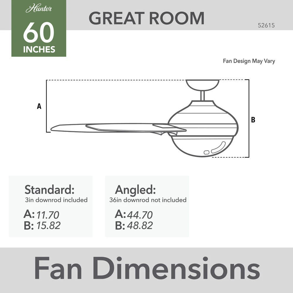 Overton 60 Inch Matte Black Outdoor Ceiling Fan - Image 8