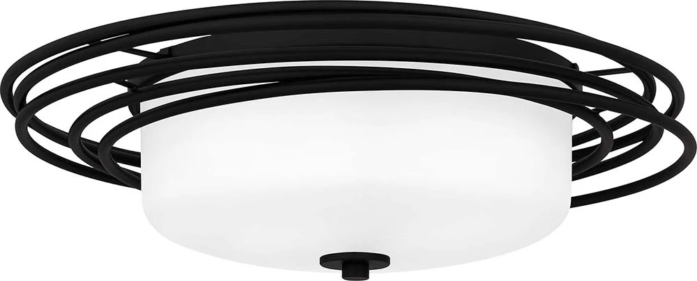 Quoizel CPE1620MBK Calliope Matte Black Flush Mount Ceiling Light Fixture