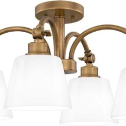 Quoizel QSF6157WS Weathered Brass Flush Mount Light Fixture