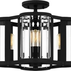 Quoizel QSF6193MBK Modern Matte Black Flush Mount Lighting