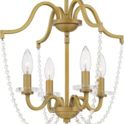 Quoizel SDY1716AB Sunday Crystal Aged Brass Overhead Light Fixture