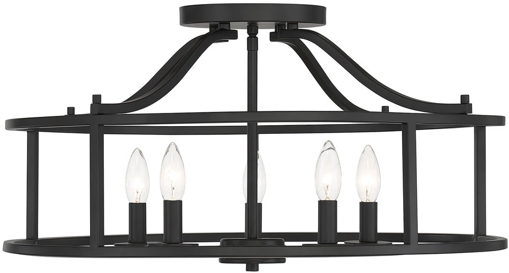 Savoy House 6-1679-5-89 Stockton Matte Black Flush Mount Lighting