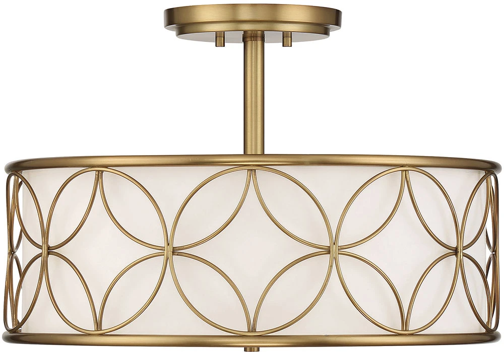 Savoy House 6-1953-4-322 Reid Warm Brass Ceiling Light Fixture