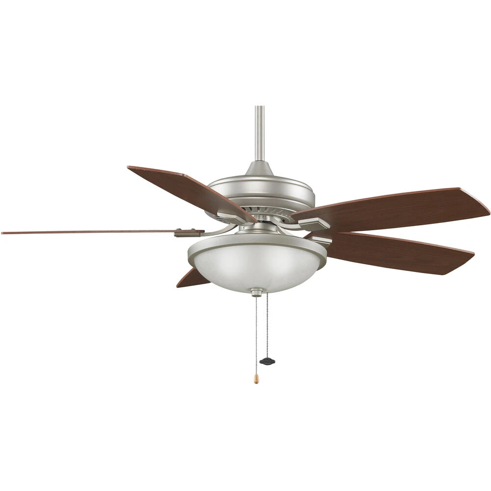 Edgewood 52 Inch Satin Nickel With Walnut/Light Walnut Blades Indoor/Outdoor Ceiling Fan - Image 3