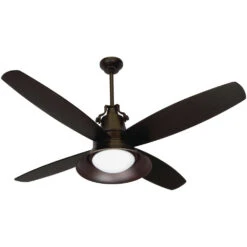 Union 52 Inch Oiled Bronze Gilded With Oiled Bronze Blades Indoor/Outdoor Ceiling Fan