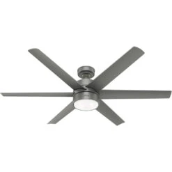 Solaria 60 Inch Matte Silver Outdoor Ceiling Fan
