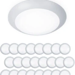 WAC Lighting FM-304-930-WT-24 Disc Contemporary White LED 5.9" Flush Mount Lighting (Pack Of 24)