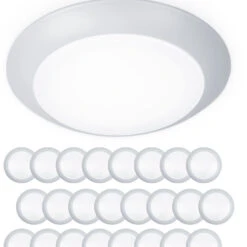 WAC Lighting FM-306-930-WT-24 Disc Contemporary White LED 7.4" Ceiling Lighting (Pack Of 24)