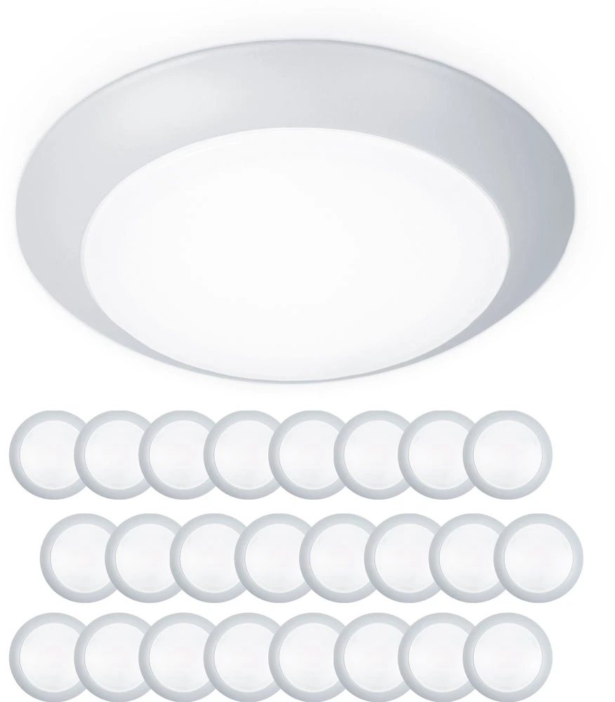 WAC Lighting FM-306-930-WT-24 Disc Contemporary White LED 7.4" Ceiling Lighting (Pack Of 24)