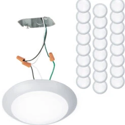 WAC Lighting FM-306-930JB-WT-24 Disc Modern White LED 7.4" Flush Ceiling Light Fixture (Pack Of 24)