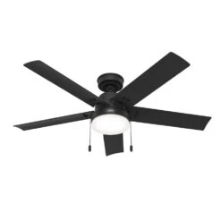 Sea Point 52 Inch Matte Black Outdoor Ceiling Fan