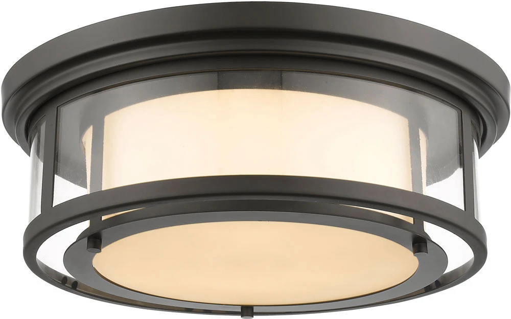 Z-Lite 2005F18-BRZ Luna Contemporary Bronze Flush Mount Lighting Fixture