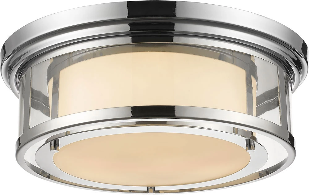 Z-Lite 2005F18-CH Luna Contemporary Chrome Flush Mount Lighting